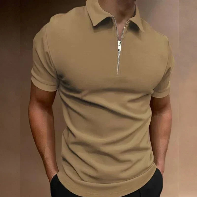 Zipper Polo Shirt